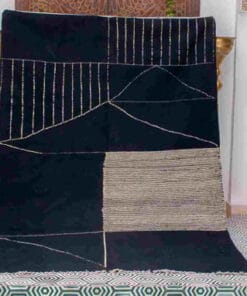 Kilim Black and Beige Rug