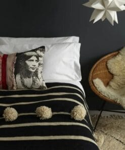 Iken Black and Beige Throw Blanket