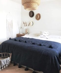 Nigra Blue Throw Blanket