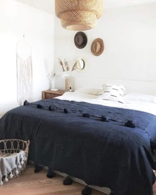 Nigra Blue Throw Blanket