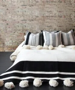 Zebra Black and White Throw Blanket