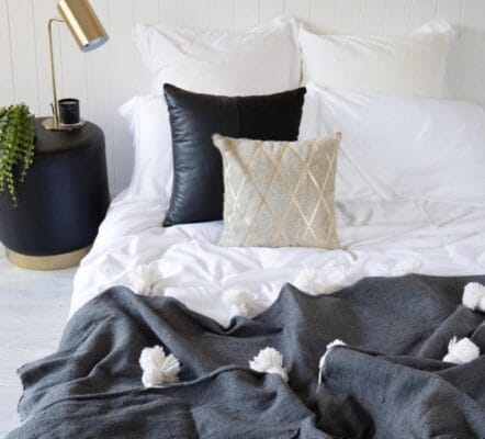 Takama Gray throw Blanket