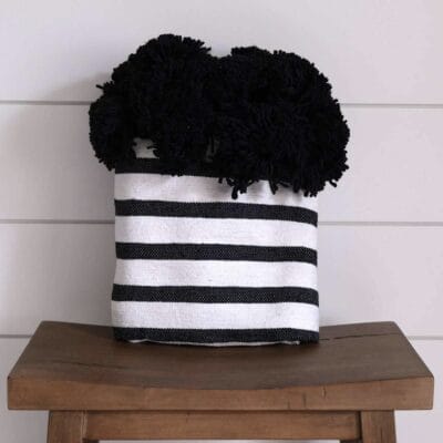 Souk Black and White Blanket