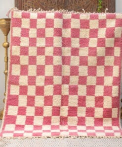 Glaoui Pink Checkered Rug