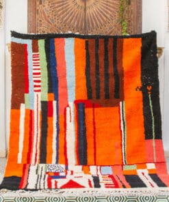 Inna Orange Abstract Rug