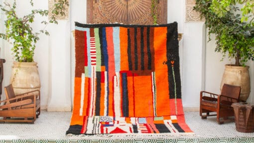 Inna Orange Abstract Rug