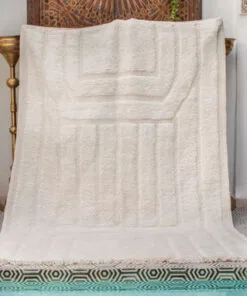 Khadija White Wool Rug