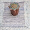 blue and beige rug
