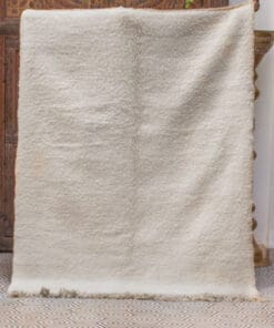 Samira White Wool Area Rug