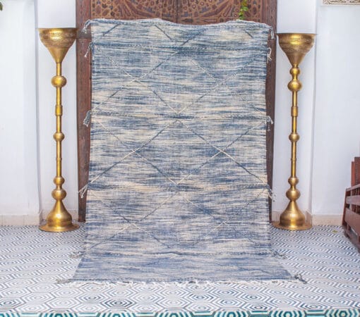 blue and beige area rug​