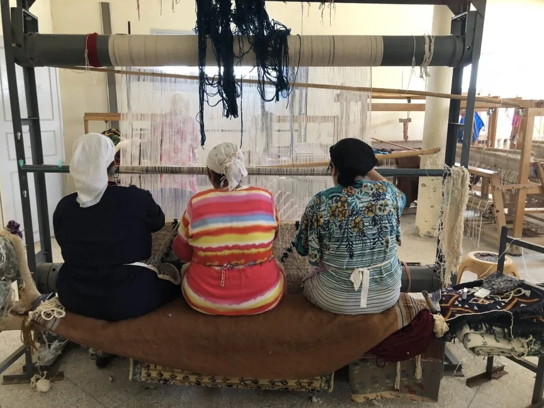 hand-knotted and braided rugs