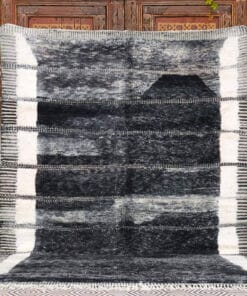 black and gray area rug