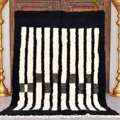 black and white rug​