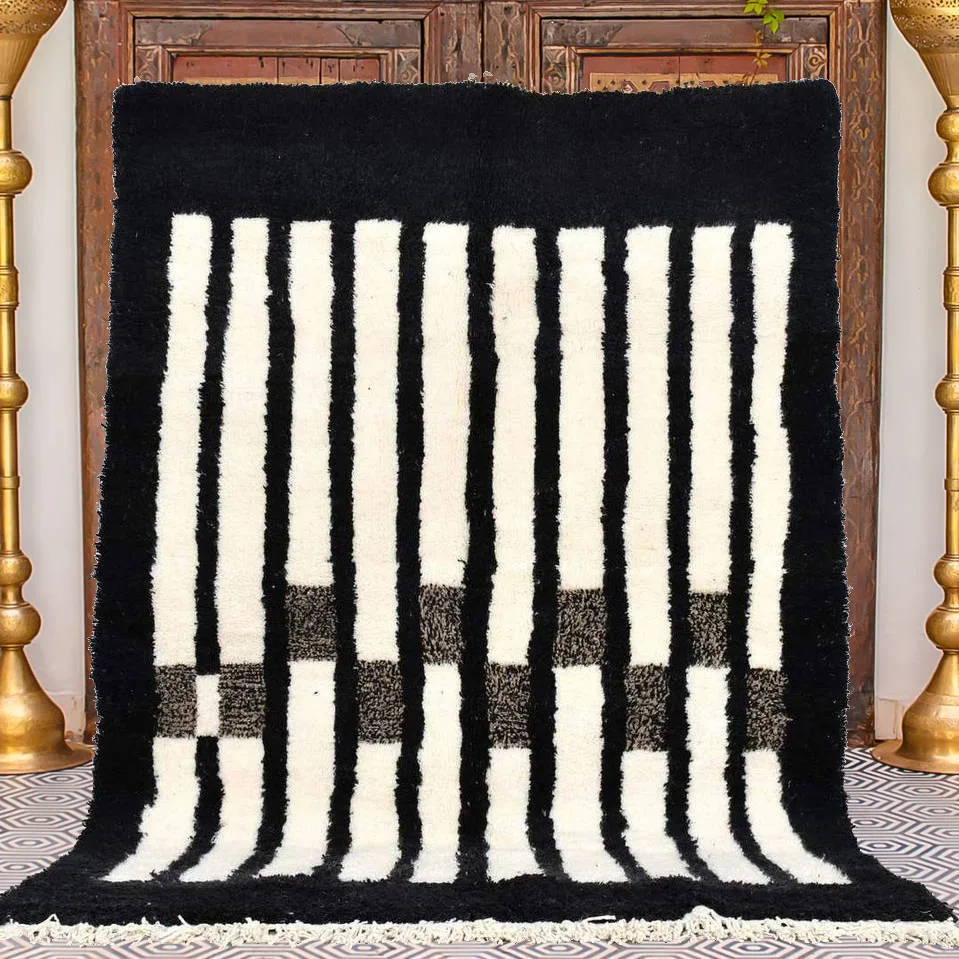 black and white rug​