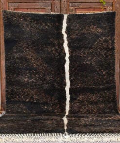 Snake black white and brown rug