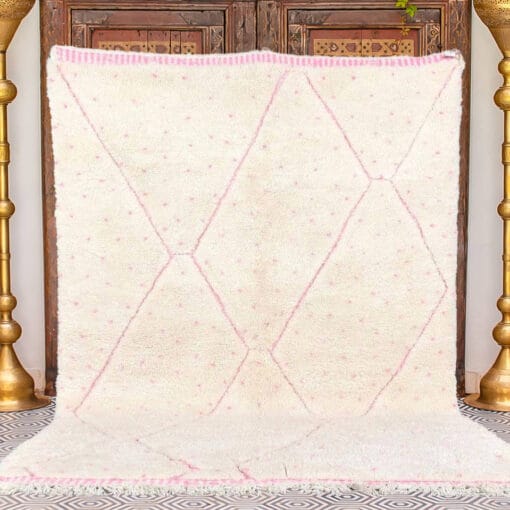 Faracha White and Pink Rug
