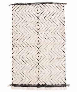 ZigZag Black and White Diamond Rug