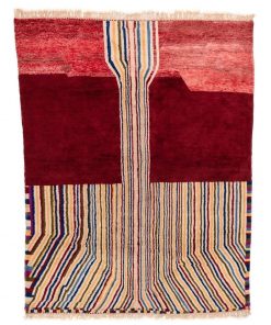 Ajeddig Red Abstract Rug