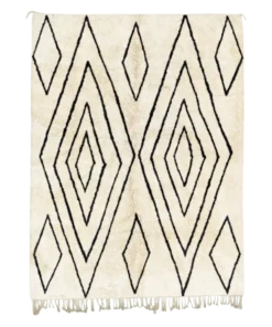 Atlas Moroccan diamond rug handmade from wool with bold Moroccan diamond rug pattern