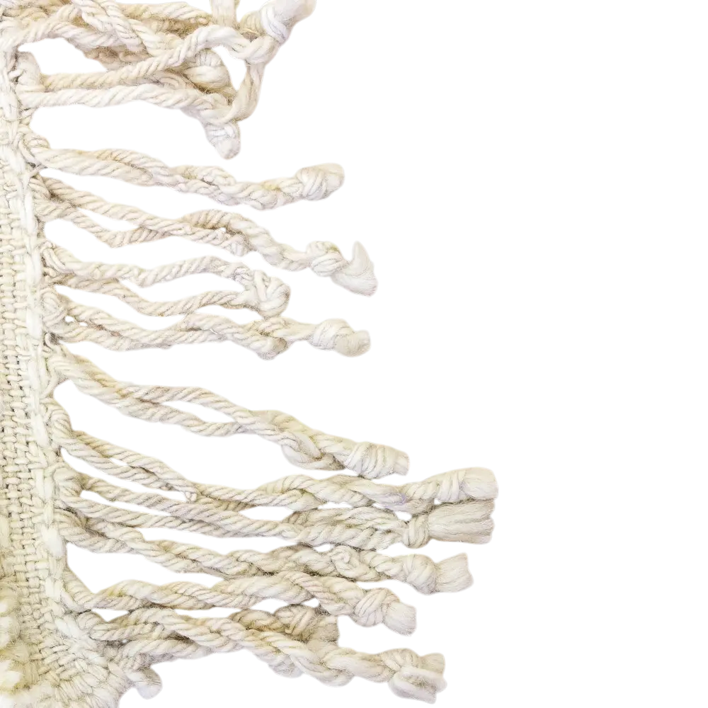 Balanced Frame White Black Rug 4 Balanced Frame white black rug with geometric border design